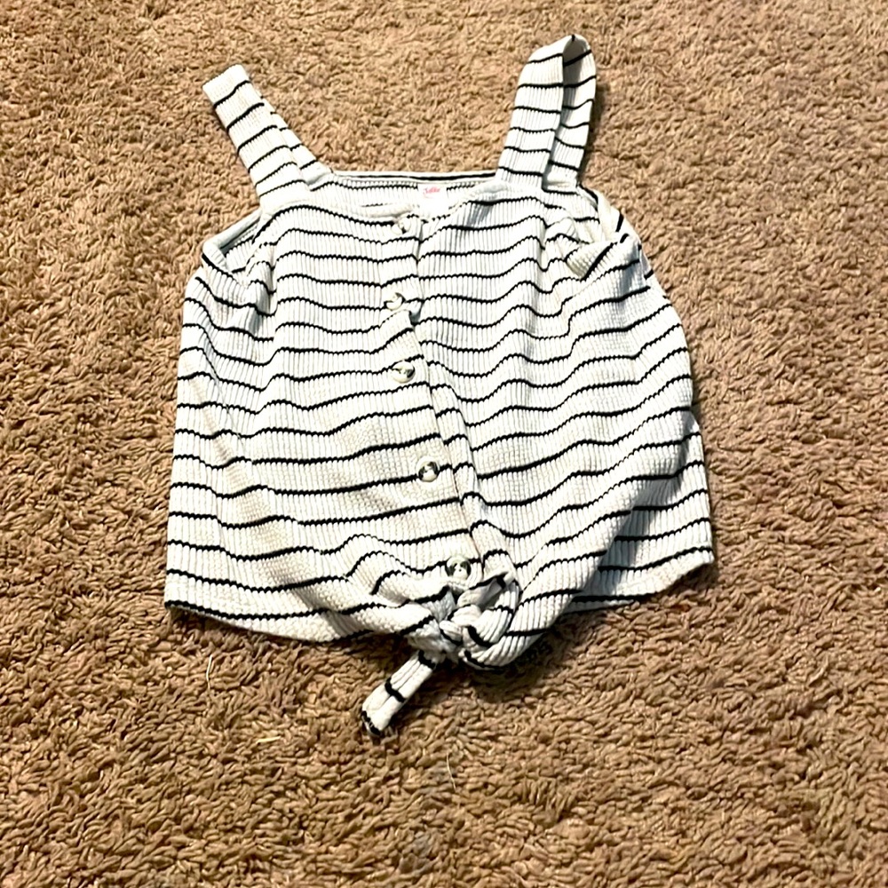 Black and white stripped justice shirt